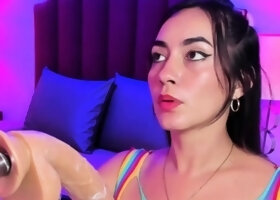 Chubby mature brunette uses toys to masturbate