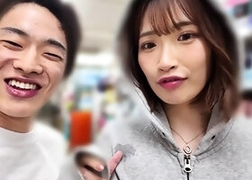 Japanese bj babe has her pussy fingered