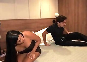 Italian man enjoys a beautiful Latina brunette - international sex