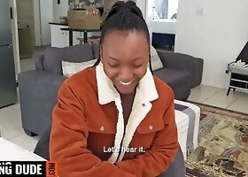 This THICK EBONY TEEN came in for a casting job... so I face fucked her throat senseless