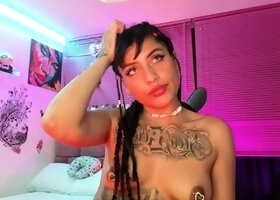 Cute amateur brunette naughty in solo jerking show on camera