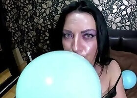 Satin Pajama Balloon Fetish Teasing, Nail Play & Barefoot Balloon Popping preview