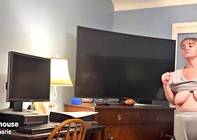 Sweet Marie Gags on Stepson-in-Laws Cum Swallowing Two Big Loads After Deep Sucking