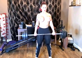 Ruby Onyx Topless-Work-Out