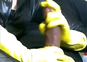 Smoking Wife in Yellow Rubber Gloves drives me Insane