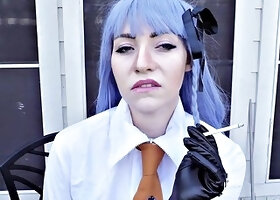 Femdom Cosplay Smoker Oral
