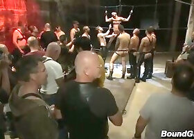 Intense Public Blindfold Gangbang Party
