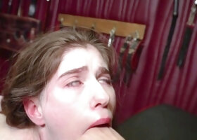 Hard anal and blowjob with a brunette