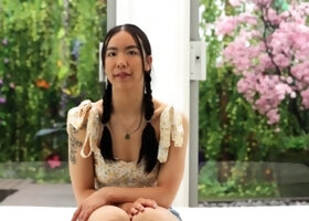 Asian small tit girl masturbating