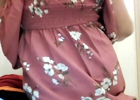 Milf Strips for Public Nudity in Boring Fitting Room