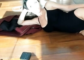 Brunette MILF babe with a hot mouth fucking and sucking