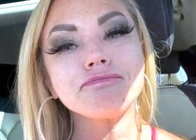 Amateur blond girl with big boobs getting fucked