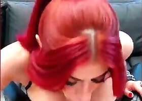 Katarina Redhead Futa in Black Leather: Rooftop Kissing, Self-Suck & Huge Cumshots (AI Generated)